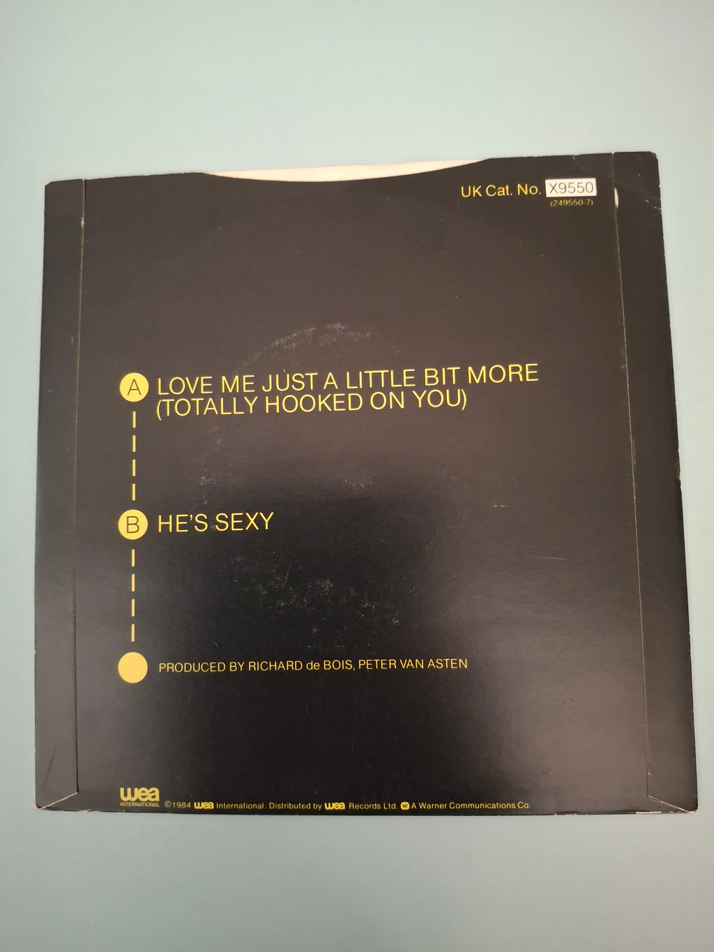 Dolly Dots Love Me Just A Little Bit More (Totally Hooked On You) Original UK Picture Sleeve 7" Vinyl Single 1983 WEA Pressing