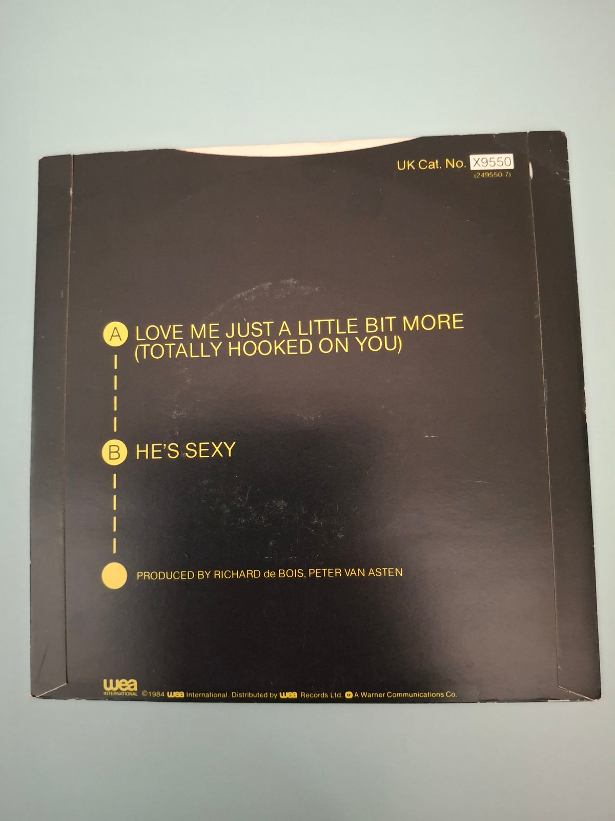 Dolly Dots Love Me Just A Little Bit More (Totally Hooked On You) Original UK Picture Sleeve 7" Vinyl Single 1983 WEA Pressing