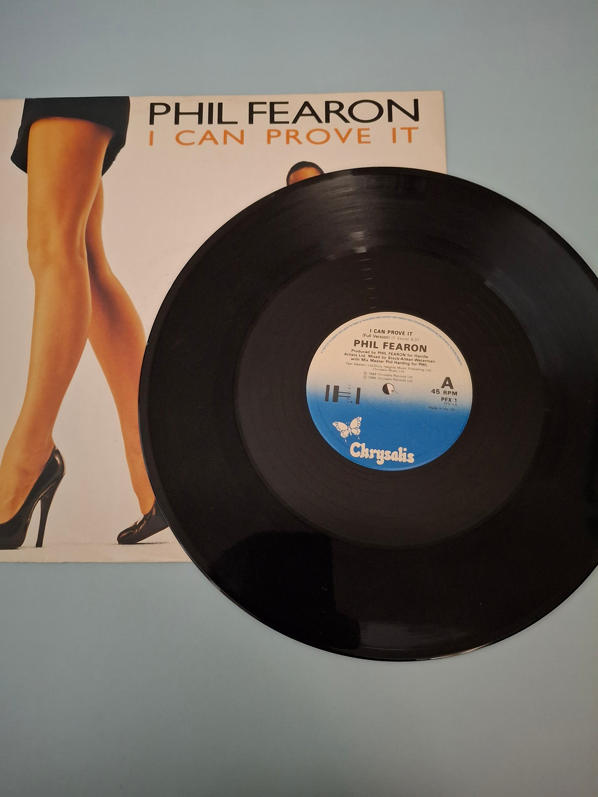 Phil Fearon I Can Prove It Original UK Picture Sleeve 12" Vinyl Maxi Single 1986 Chrysalis Pressing
