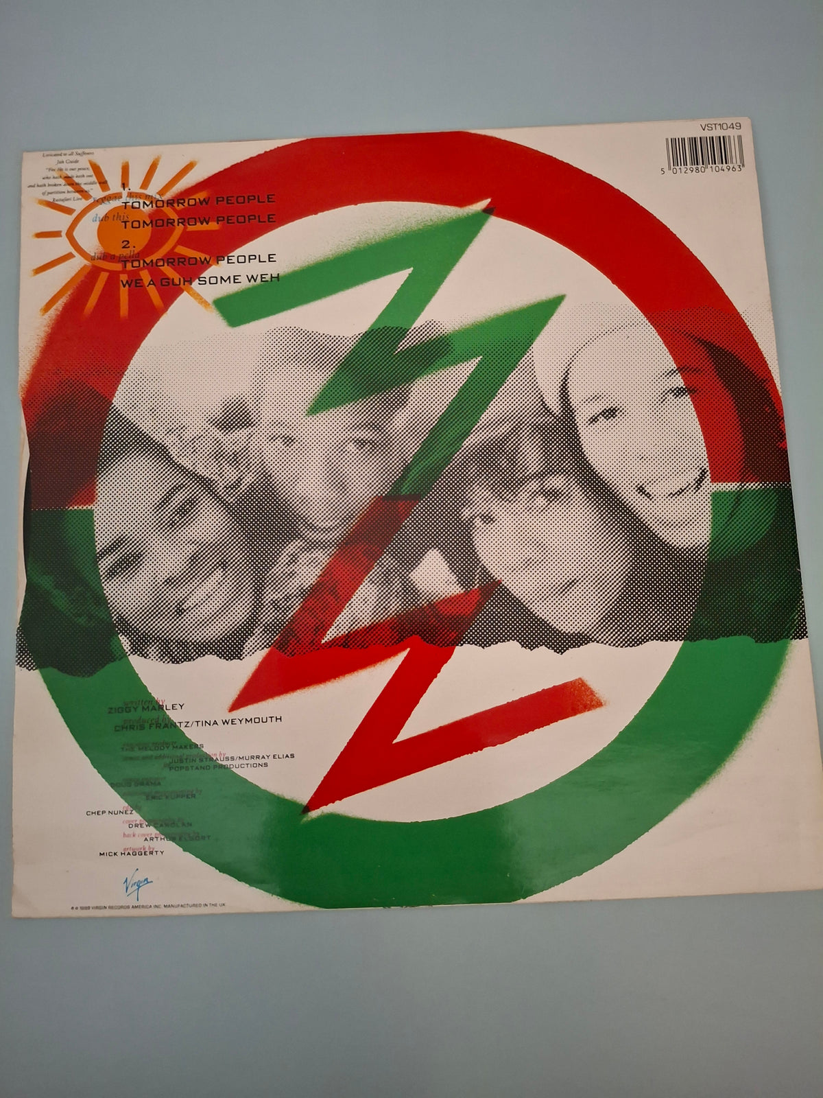 Ziggy Marley And The Melody Makers Tomorrow People Original UK Picture Sleeve 12" Vinyl Maxi Single 1988 Virgin Pressing