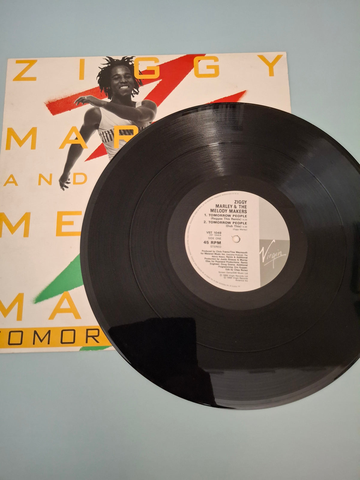 Ziggy Marley And The Melody Makers Tomorrow People Original UK Picture Sleeve 12" Vinyl Maxi Single 1988 Virgin Pressing
