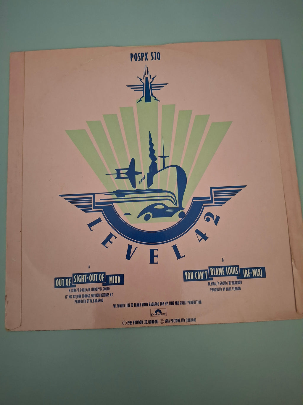 Level 42 Out Of Sight Out Of Mind Original UK Picture Sleeve 12" Vinyl Maxi Single 1983 Polydor Pressing