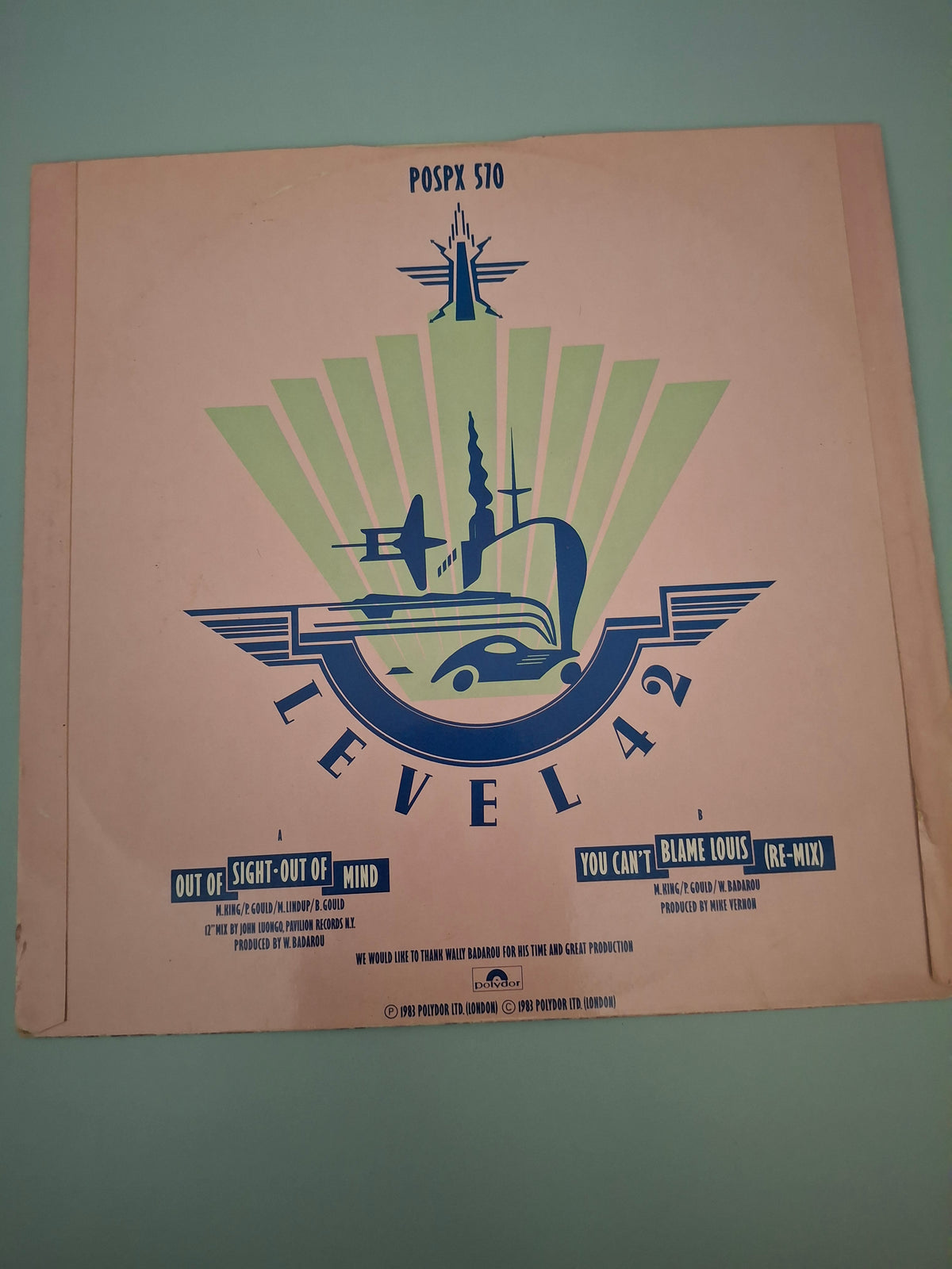 Level 42 Out Of Sight Out Of Mind Original UK Picture Sleeve 12" Vinyl Maxi Single 1983 Polydor Pressing