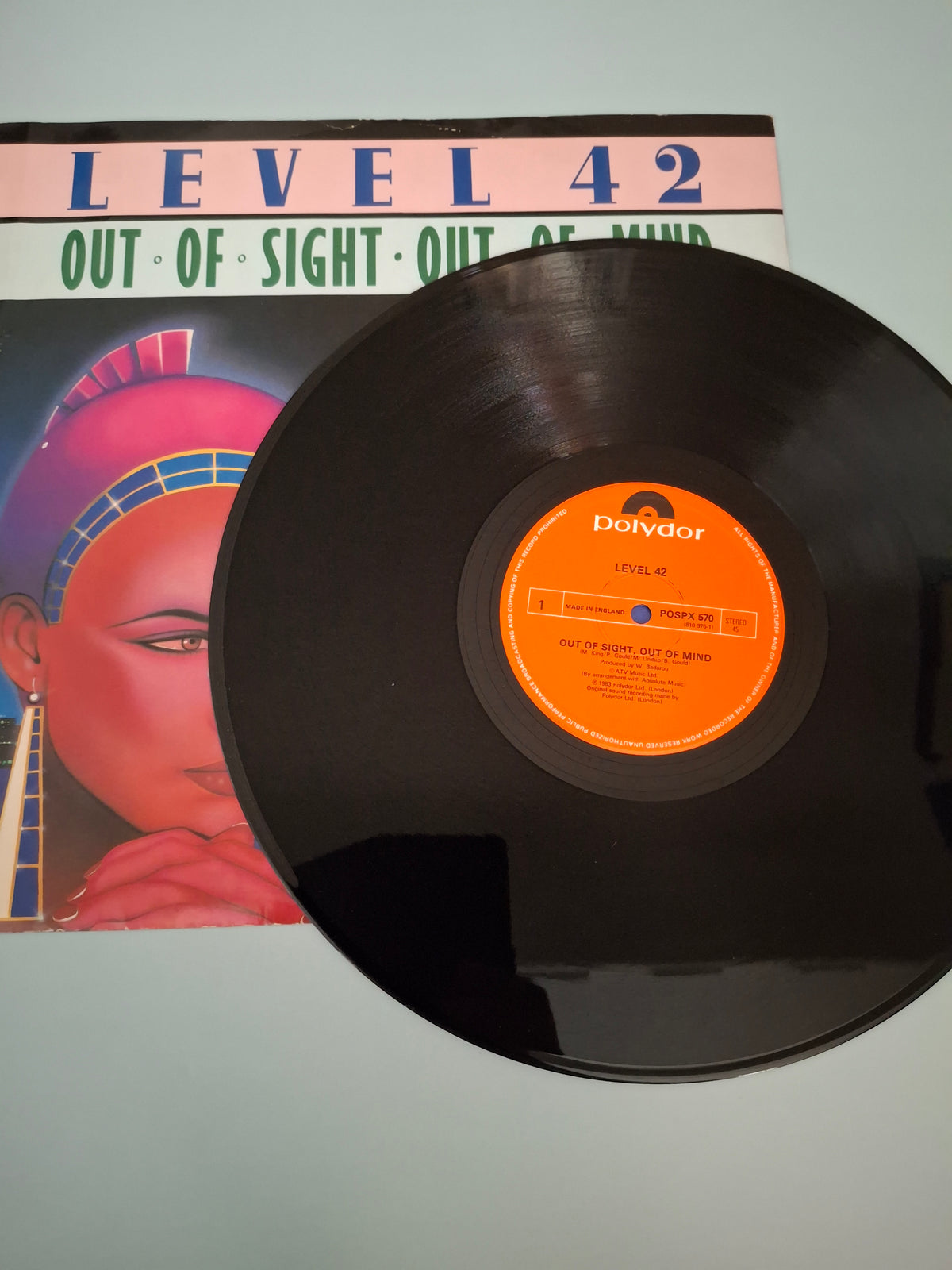 Level 42 Out Of Sight Out Of Mind Original UK Picture Sleeve 12" Vinyl Maxi Single 1983 Polydor Pressing