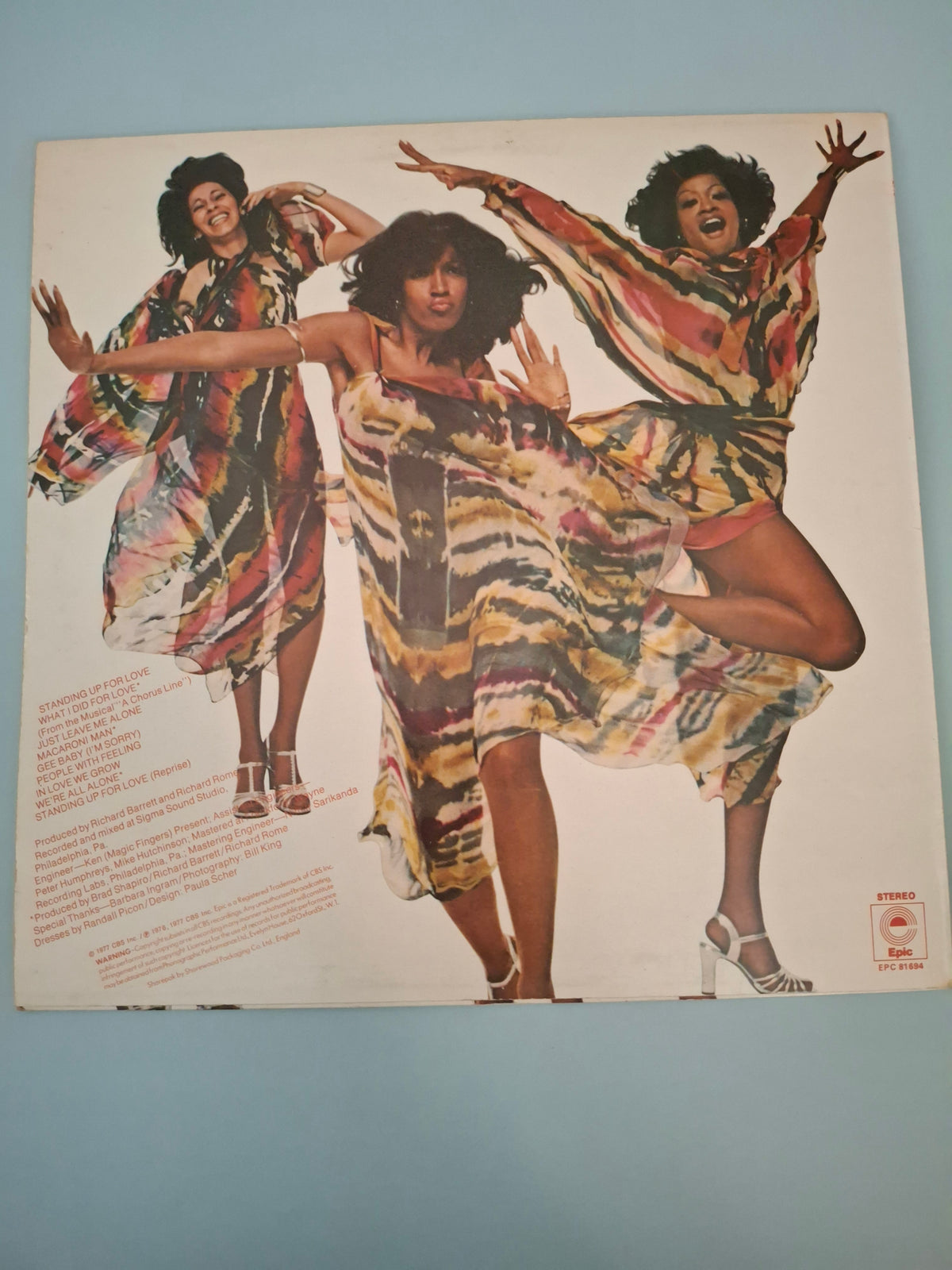 The Three Degrees Standing Up For Love Original UK First Pressing 12" Vinyl LP 1977 Epic Pressing