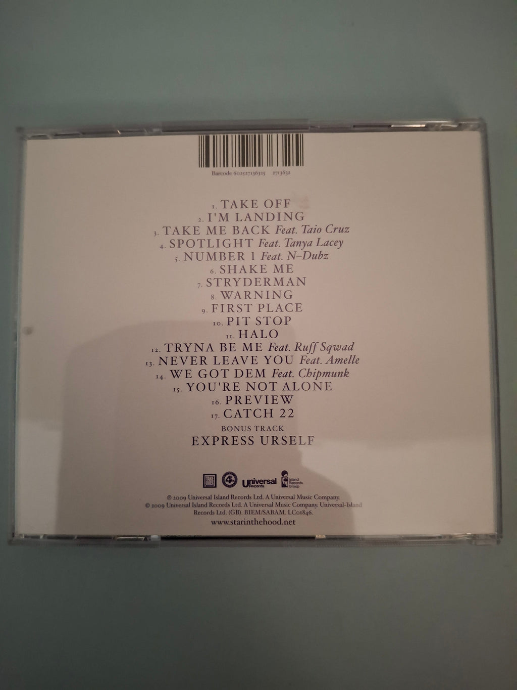 Tinchy Stryder Catch 22 Original UK & Europe CD Album 2009 Island Pressing Grime Hip Hop Pop