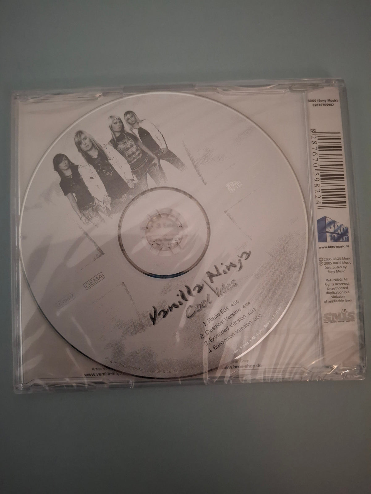 Vanilla Ninja Cool Vibes Original European Market Slim Jewel Case CD Maxi-Single 2005 Bros Music Pressing Brand New Sealed Eurovision Pop Rock