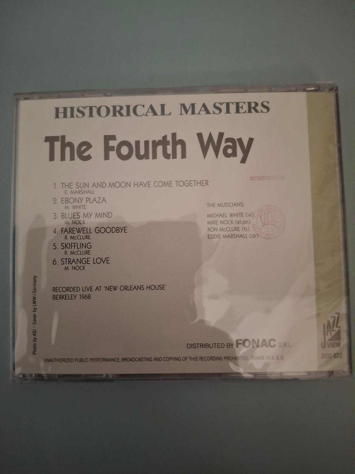 The Fourth Way - The Fourth Way Historical Masters Early Jazz Fusion Live 1968 Germany Limited Edition 2000 Pressing CD Jazz View FONAC COD 022 New Sealed
