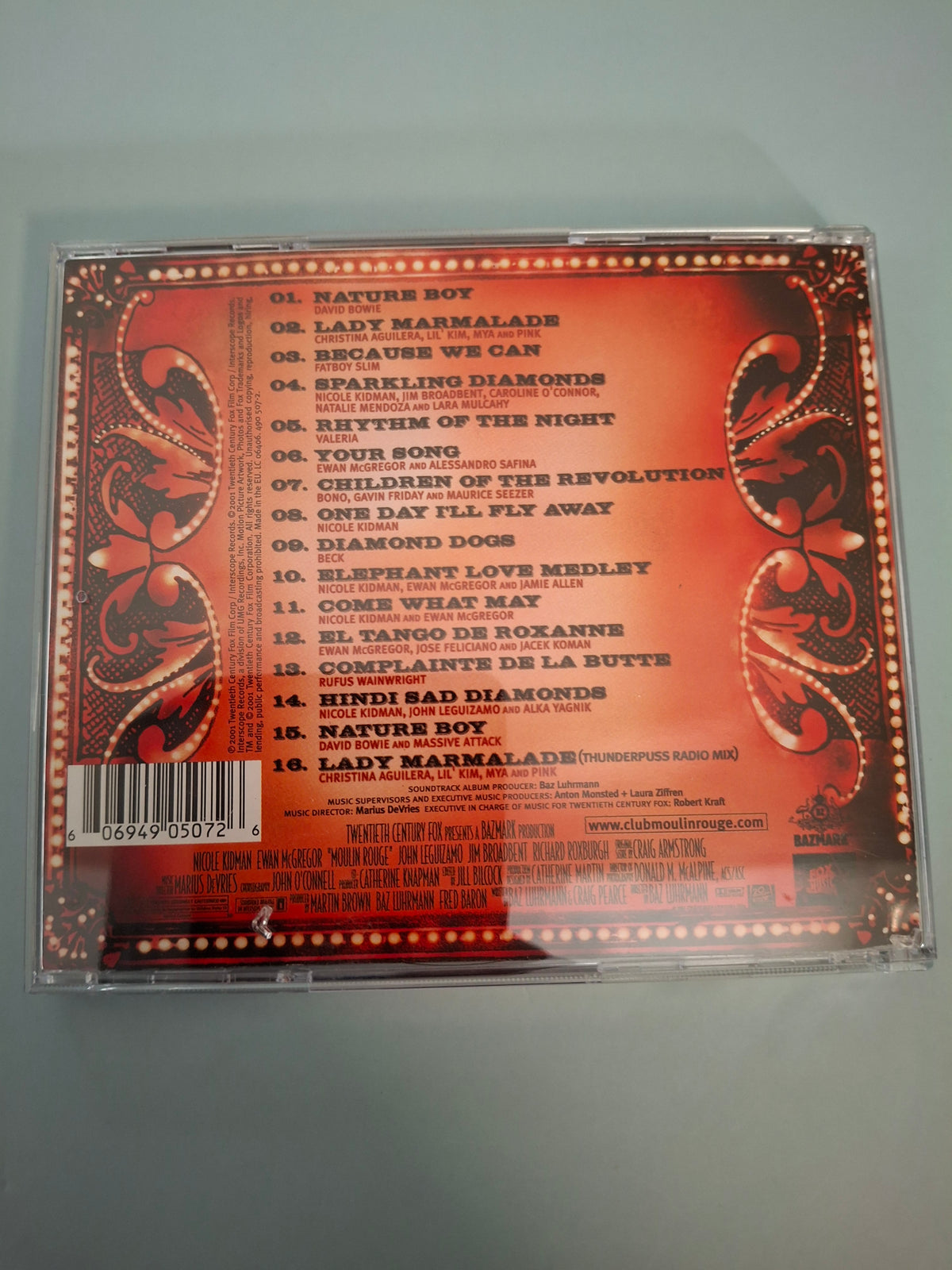 Various - Moulin Rouge! (Music From Baz Luhrmann's Film), CD Album Edition (Interscope Records, 2001)