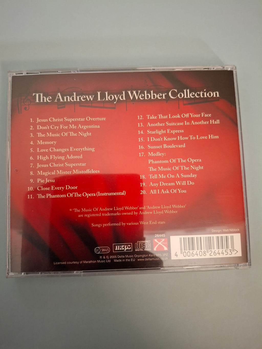 Various - The Andrew Lloyd Webber Collection - West End Stars Performance, CD Compilation Edition (Delta Music, 2005)