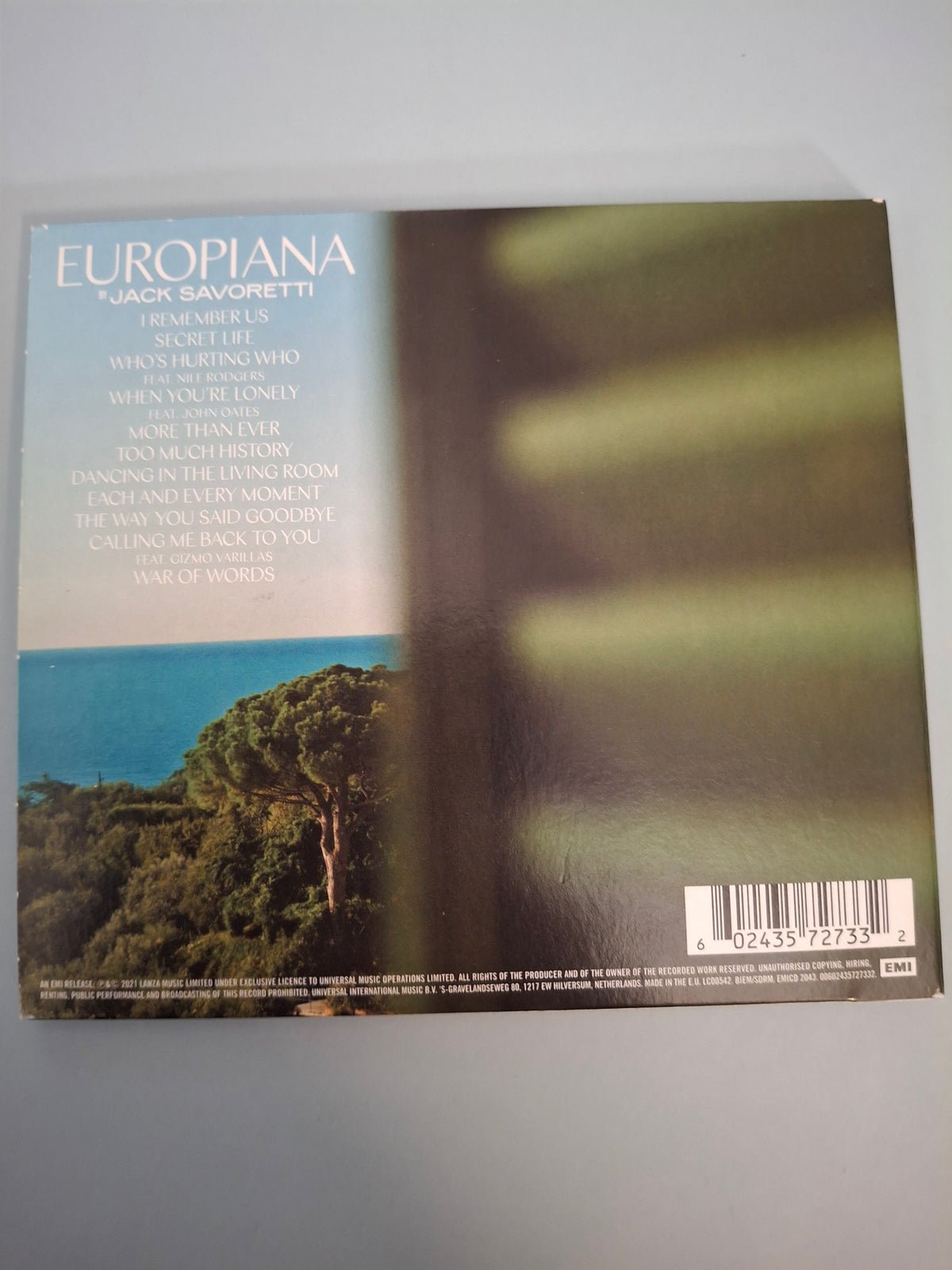 Jack Savoretti - Europiana - Rare Gatefold Digipak Edition CD Album (EMI, 2021)