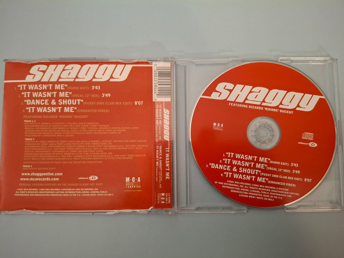 Shaggy Feat. Rikrok - It Wasn't Me - Enhanced CD Single Edition (MCA Records, 2001)