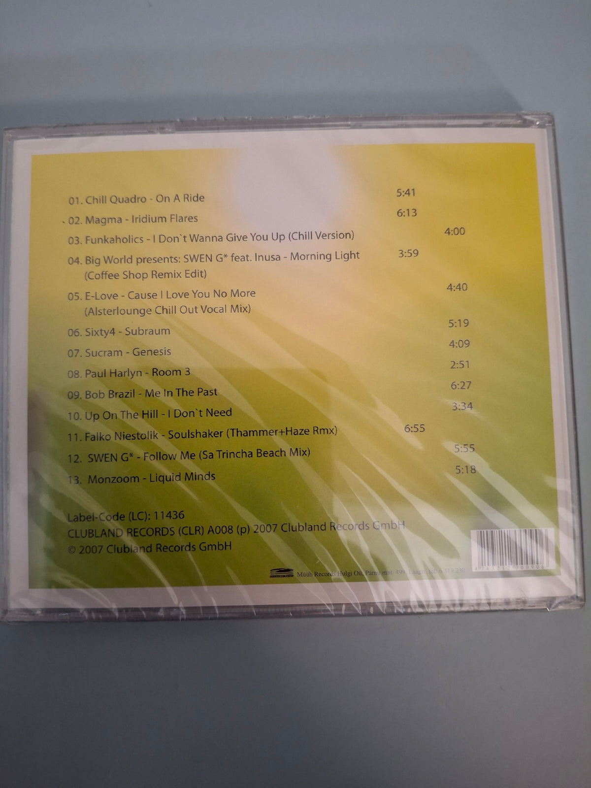 Various - Chill Out Lover Vol. 1 - Rare German Downtempo & Lounge Compilation CD, Factory Sealed New Edition (Clubland Records, 2007)