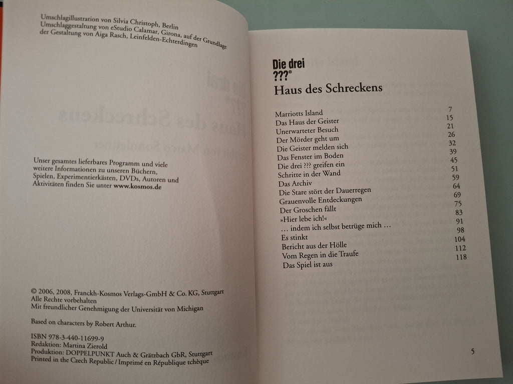 Marco Sonnleitner - Die drei ???: Haus des Schreckens - Rare German Hardback Detective Novel (Kosmos, 2008)