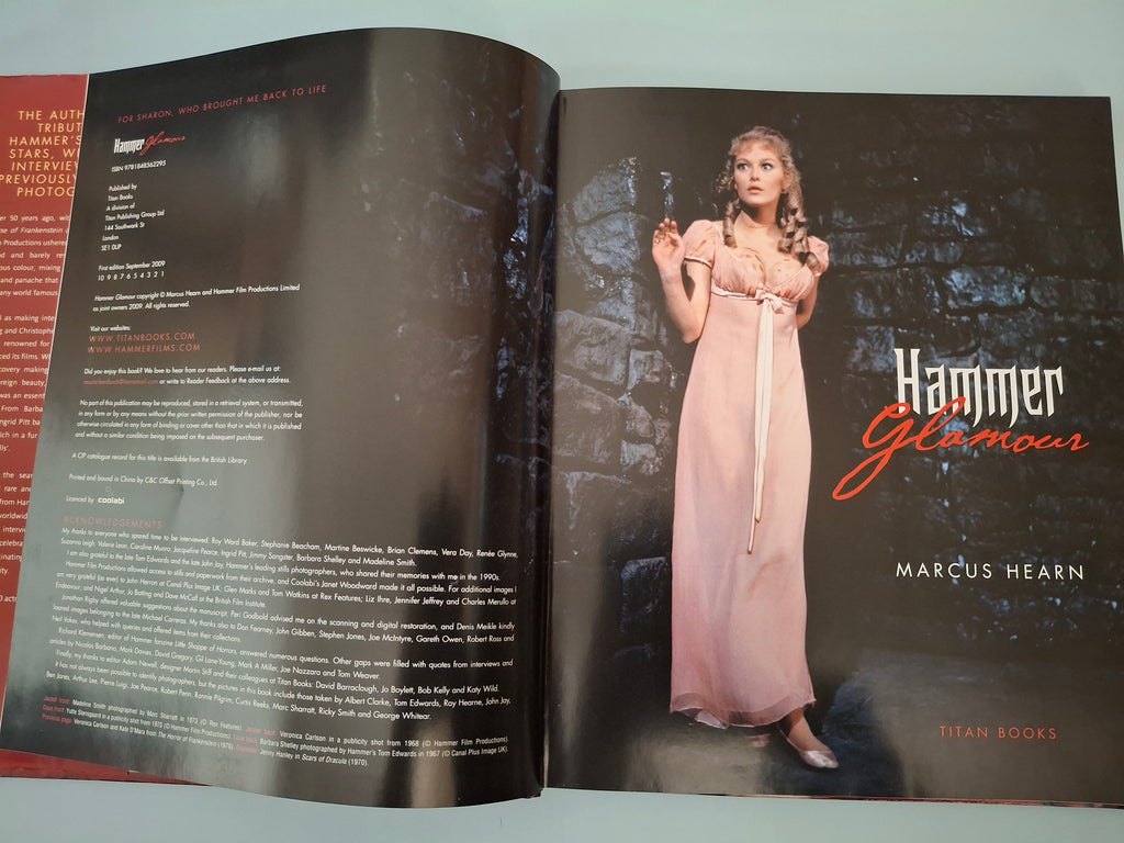 Marcus Hearn - Hammer Glamour: Classic Images From The Archive Of Hammer Films - Hardback First Edition Horror History Guide (Titan Books, 2009)