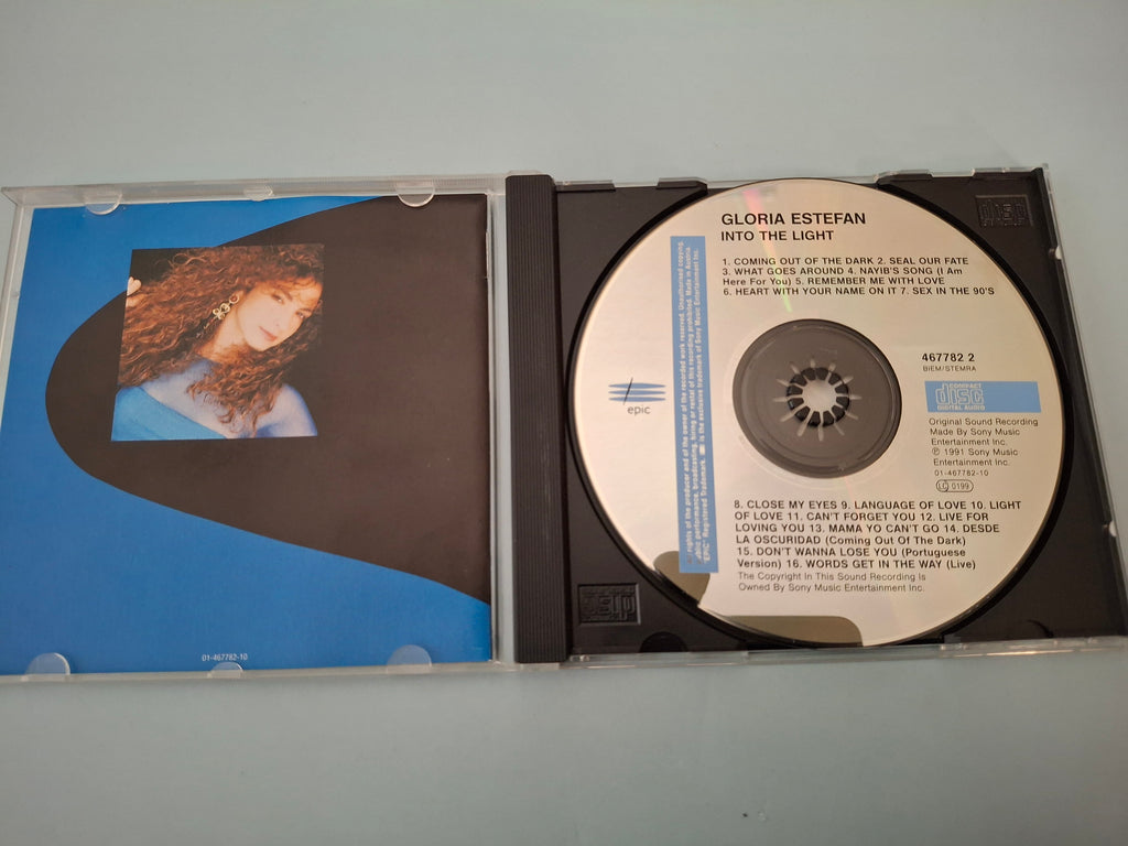 Gloria Estefan - Into The Light - Rare European Import Edition 16-Track CD Album (Epic, 1991)