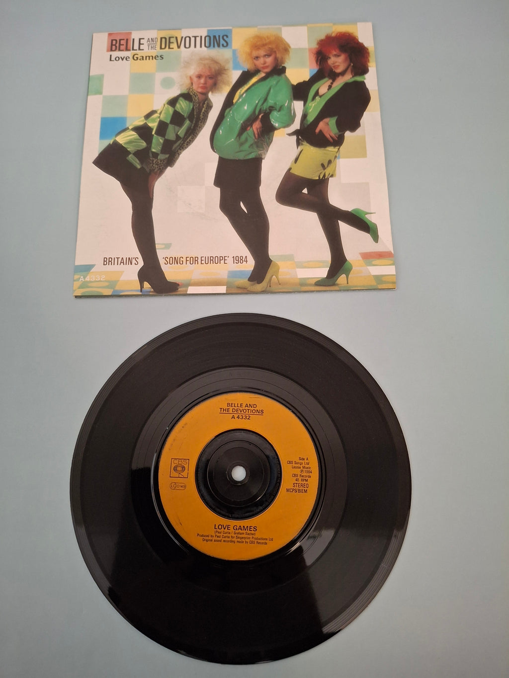 Belle And The Devotions - Love Games - Britain's 'Song For Europe' 1984, 7" Vinyl Single Edition (CBS, 1984)