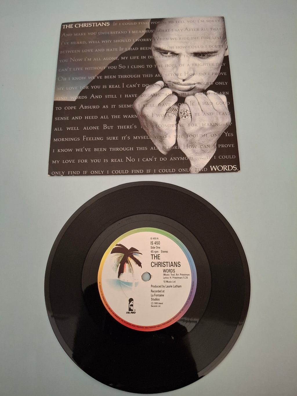 The Christians - Words - Original Island Records UK First Pressing 7" Vinyl Single (Island, 1989)