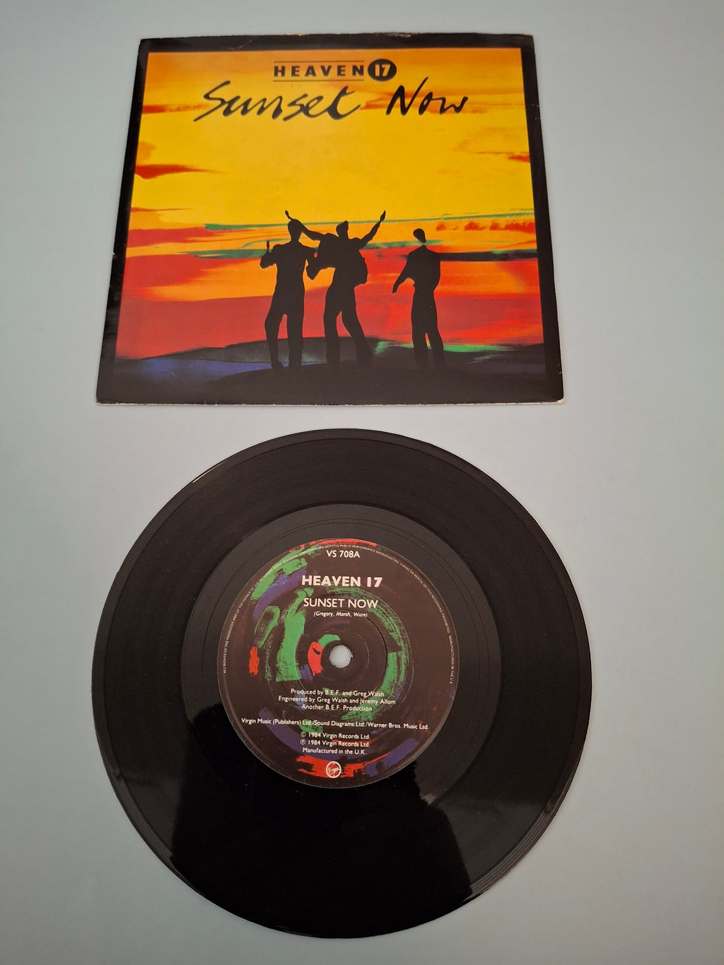 Heaven 17 - Sunset Now - Original UK First Pressing 7" Vinyl Single (Virgin, 1984)