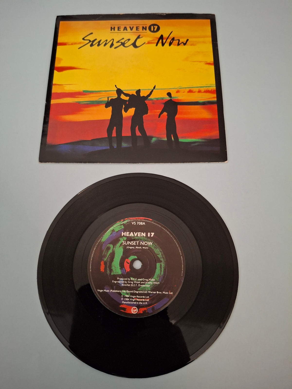Heaven 17 - Sunset Now - Original UK First Pressing 7" Vinyl Single (Virgin, 1984)