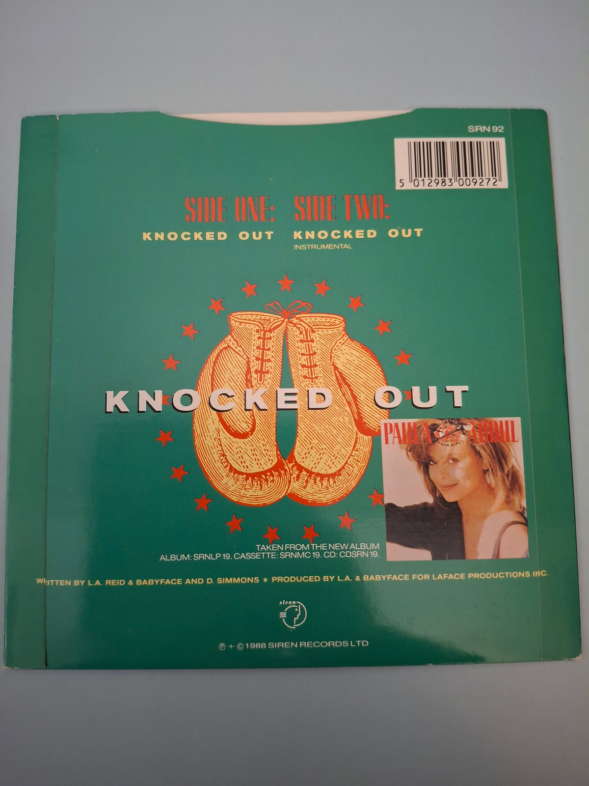 Paula Abdul - Knocked Out - Original UK First Pressing 7" Vinyl Single (Siren, 1988)