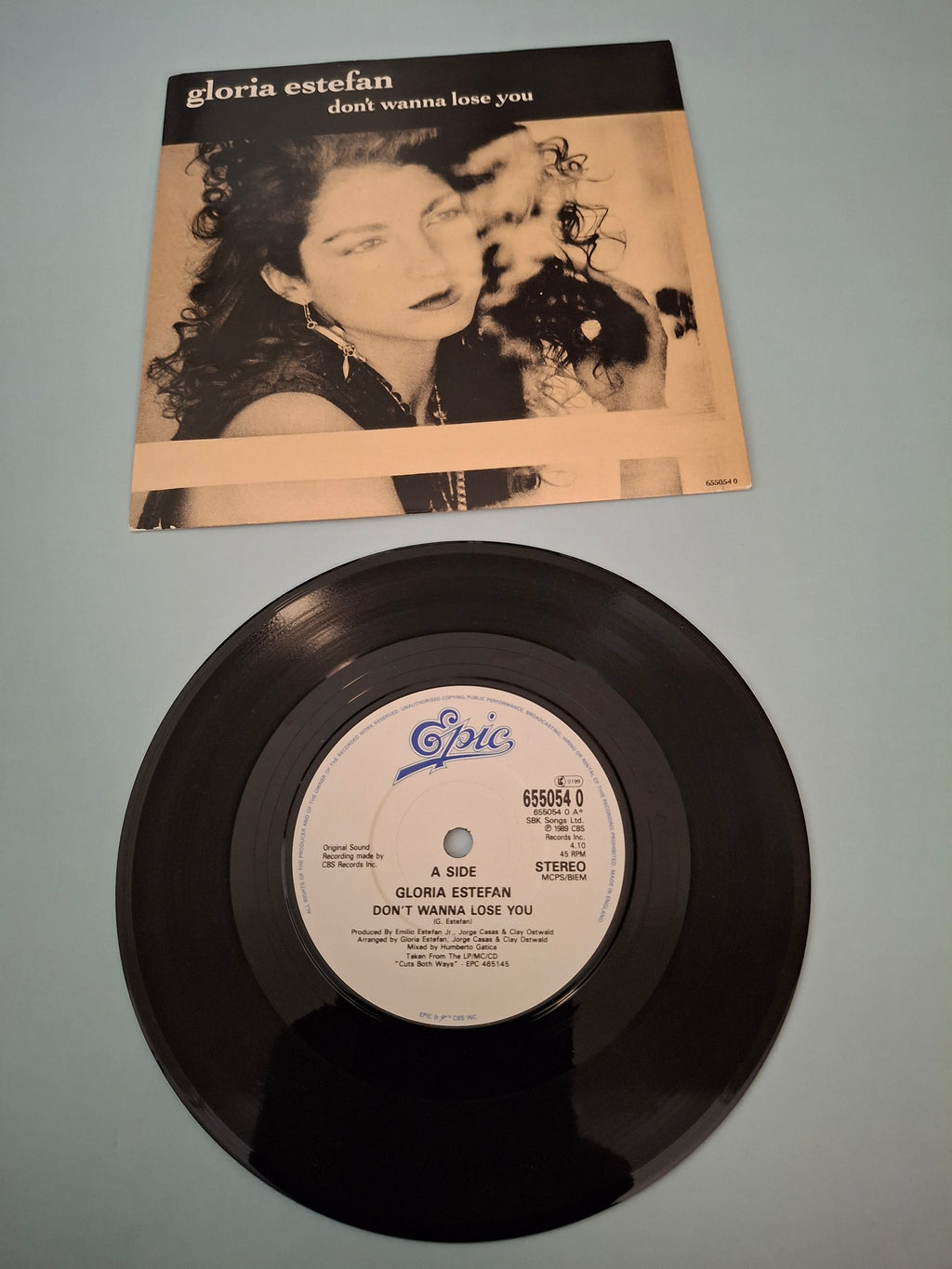 Gloria Estefan - Don't Wanna Lose You - Original UK First Pressing 7" Vinyl Single (Epic, 1989)