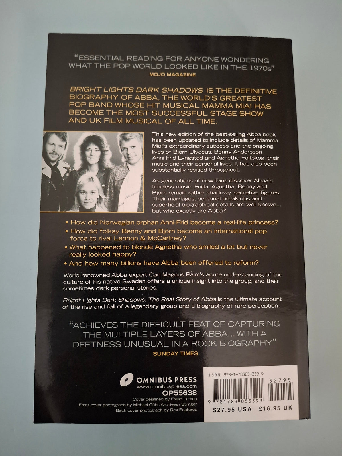 Carl Magnus Palm - Bright Lights Dark Shadows: The Real Story Of ABBA - Definitive Biography Paperback Edition (Omnibus Press, 2014)