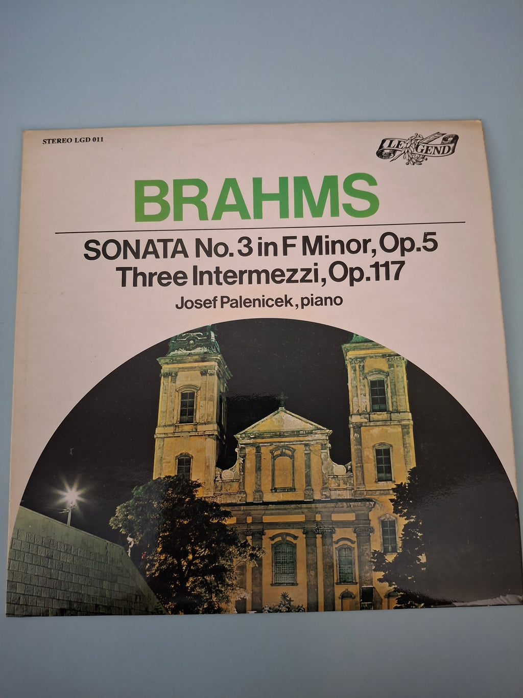 Josef Palenicek Johannes Brahms Sonata No 3 In F Minor Three Intermezzi Classical Romantic Piano UK Legend Original Pressing 12 Inch Vinyl LP 1975 LGD 011