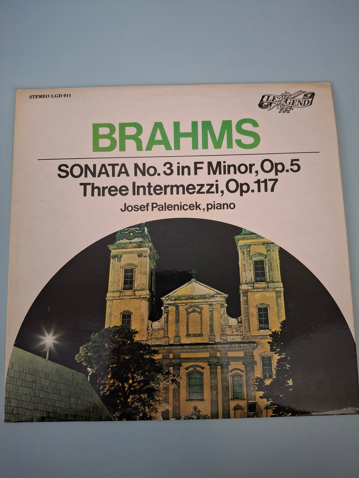Josef Palenicek Johannes Brahms Sonata No 3 In F Minor Three Intermezzi Classical Romantic Piano UK Legend Original Pressing 12 Inch Vinyl LP 1975 LGD 011