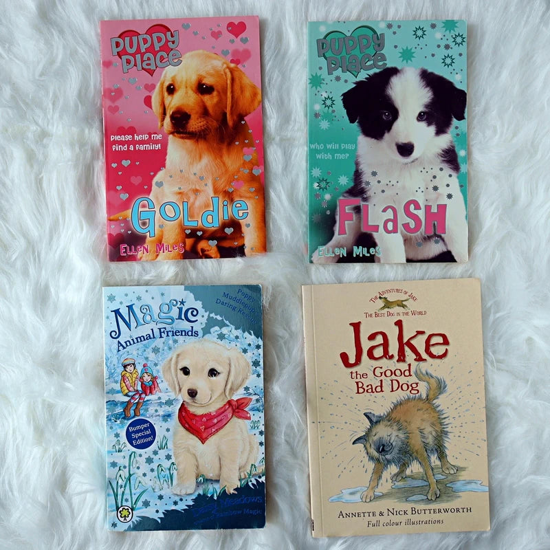 Children's Dog Adventure Book Bundle - 4 Paperback Selection (Puppy Place, Magic Animal Friends, Adventures of Jake)