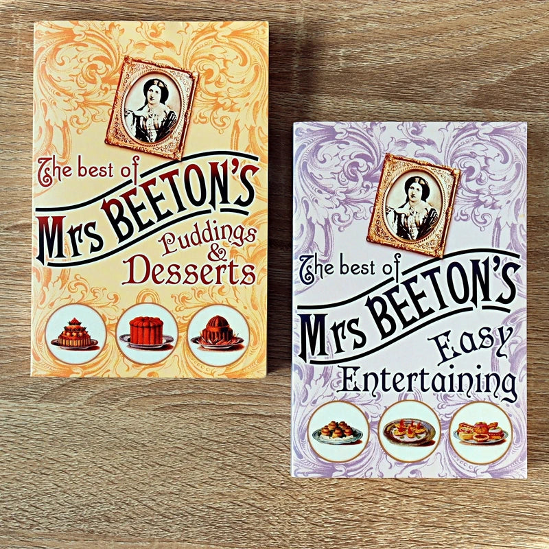The Best of Mrs Beeton’s Cookbooks Puddings Desserts & Easy Entertaining Paperback 2 Book Bundle