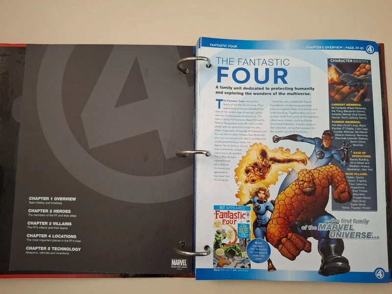 Marvel Fact Files - The Fantastic Four Special Complete Binder Set (Eaglemoss, 2013-2016) - Out of Print