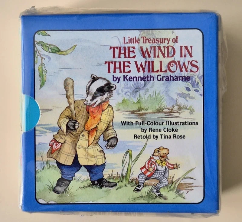 Vintage 1988 "Little Treasury of The Wind in the Willows" Mini Board Book Set – 6 Volumes (Factory Sealed / Rare)