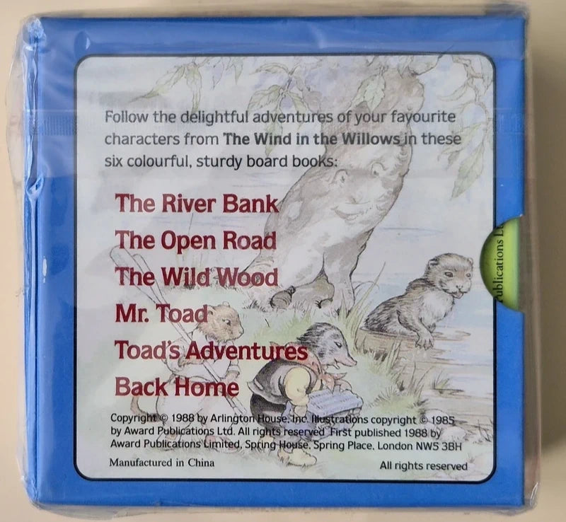 Vintage 1988 "Little Treasury of The Wind in the Willows" Mini Board Book Set – 6 Volumes (Factory Sealed / Rare)