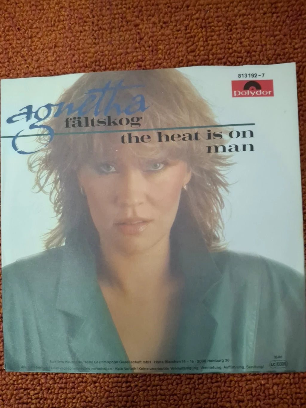 Agnetha Fältskog (ABBA) – The Heat Is On / Man (Original 1983 German 7" Vinyl Single, Polydor)