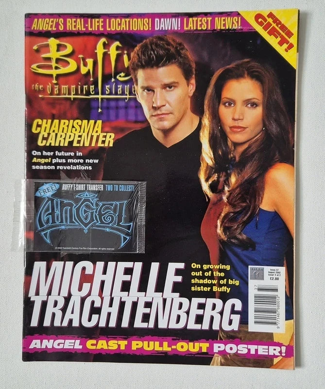 Buffy The Vampire Slayer Official Magazine – Vintage 2002 7-Issue Collector’s Lot (Issues 32-35, 37-39) – Inc. RARE Unopened T-Shirt Transfer & Intact Posters