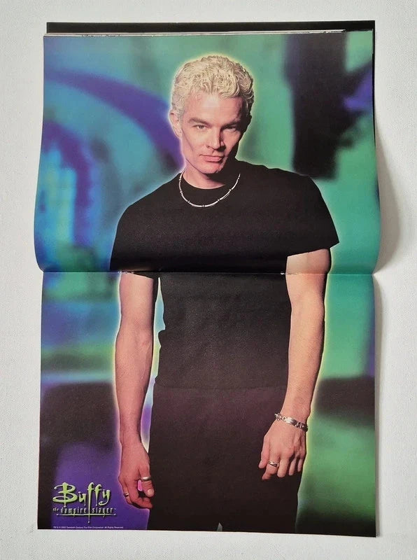 Buffy The Vampire Slayer Official Magazine – Vintage 2002 7-Issue Collector’s Lot (Issues 32-35, 37-39) – Inc. RARE Unopened T-Shirt Transfer & Intact Posters
