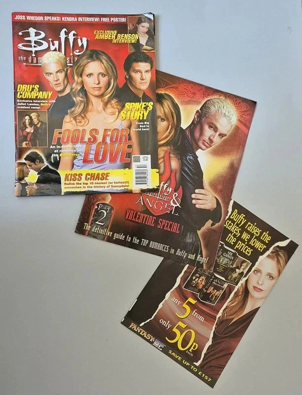 Buffy #57 & Angel #7 Rare Complete Magazine Set – Valentine Specials Part 1 & 2 + Posters