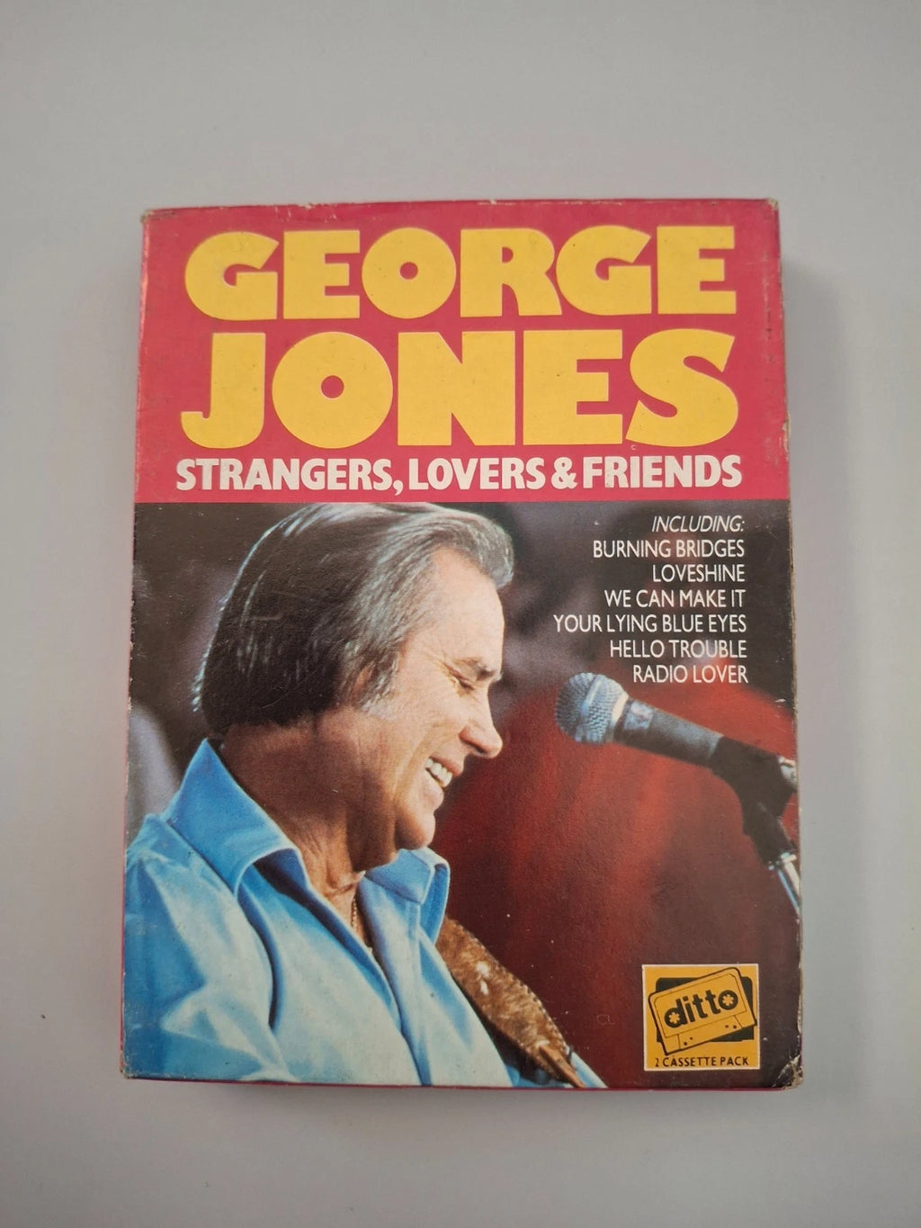George Jones Strangers Lovers & Friends Vintage Double Cassette Tape Pack Ditto 1983