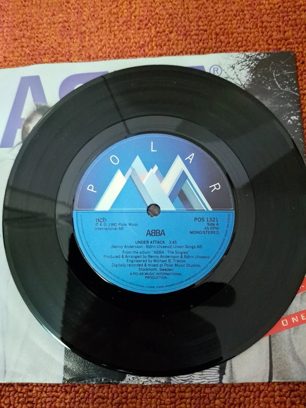 ABBA – Under Attack (1982) | Original Swedish Pressing Polar 7" Vinyl Single