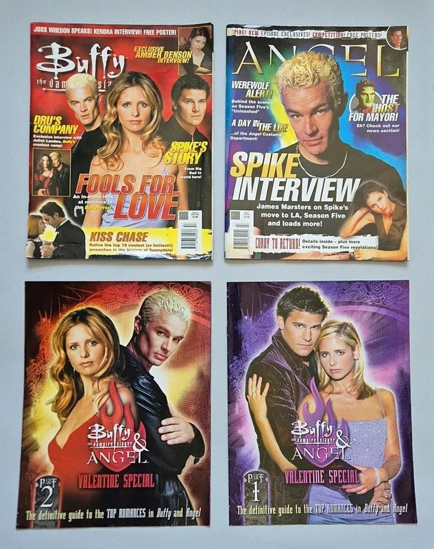 Buffy #57 & Angel #7 Rare Complete Magazine Set – Valentine Specials Part 1 & 2 + Posters