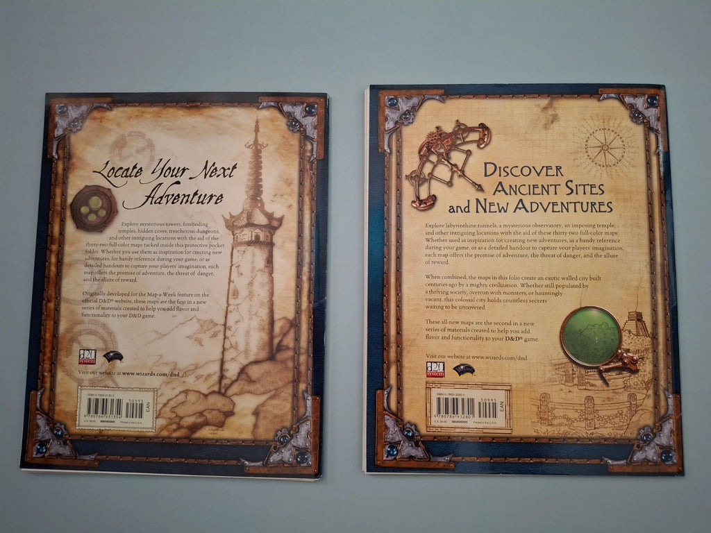 Dungeons & Dragons Map Folio I & II Complete Set (3.5e) – All 32 Maps Included