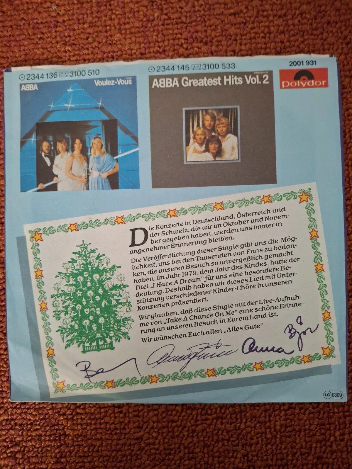 ABBA – I Have A Dream (1979) | Rare German Christmas Souvenir Edition Polydor 7" Vinyl Single