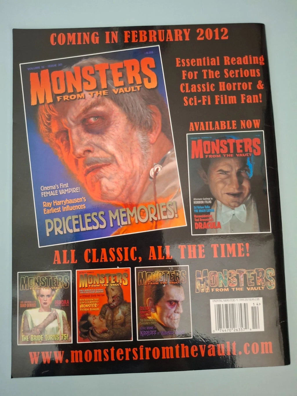 Undying Monsters Magazine #3 Winter 2011-12 Horror Sci-Fi Peter Cushing VG