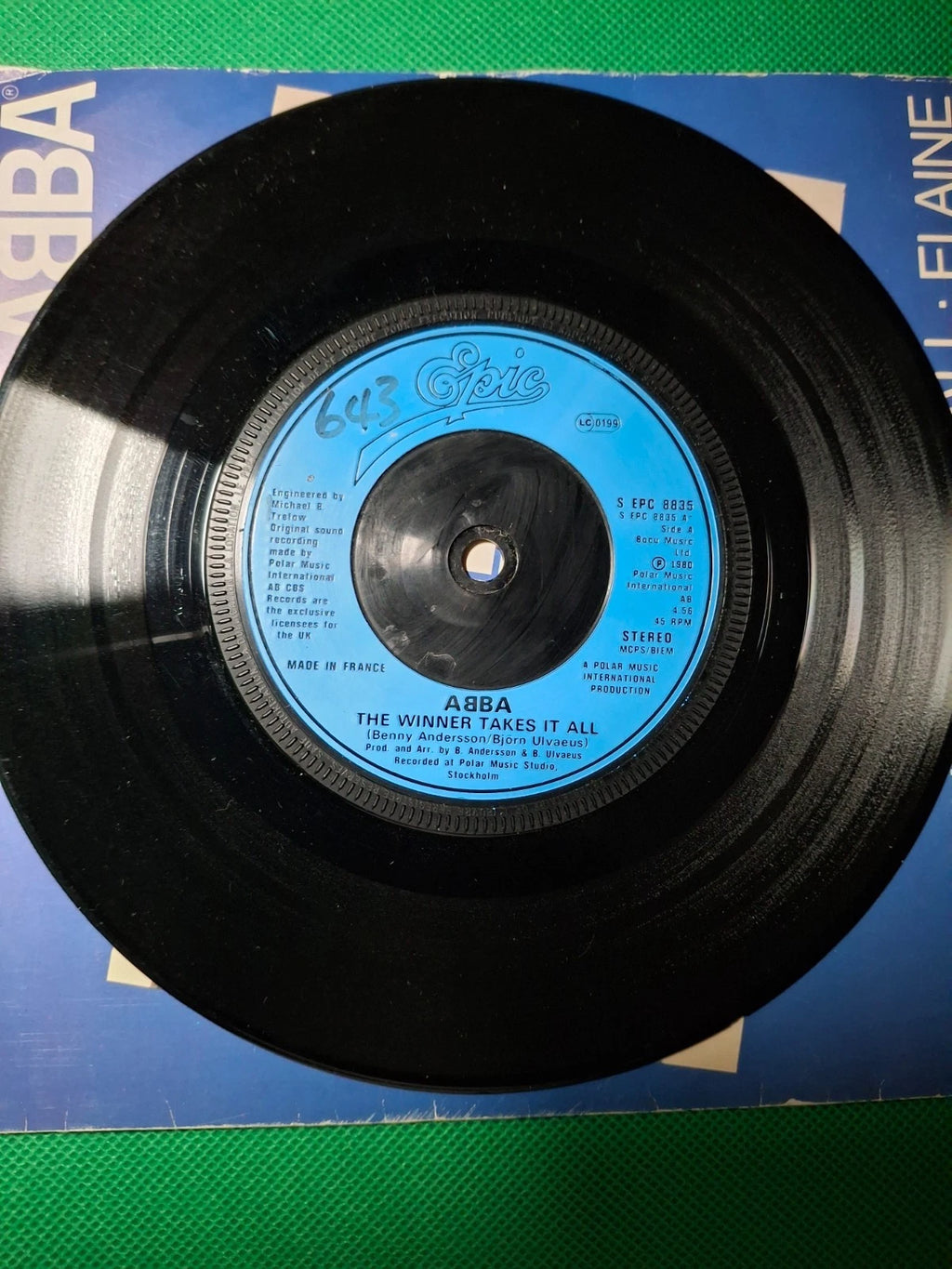 ABBA – The Winner Takes It All (1980) | Rare French Contract Pressing Epic 7" Vinyl Single