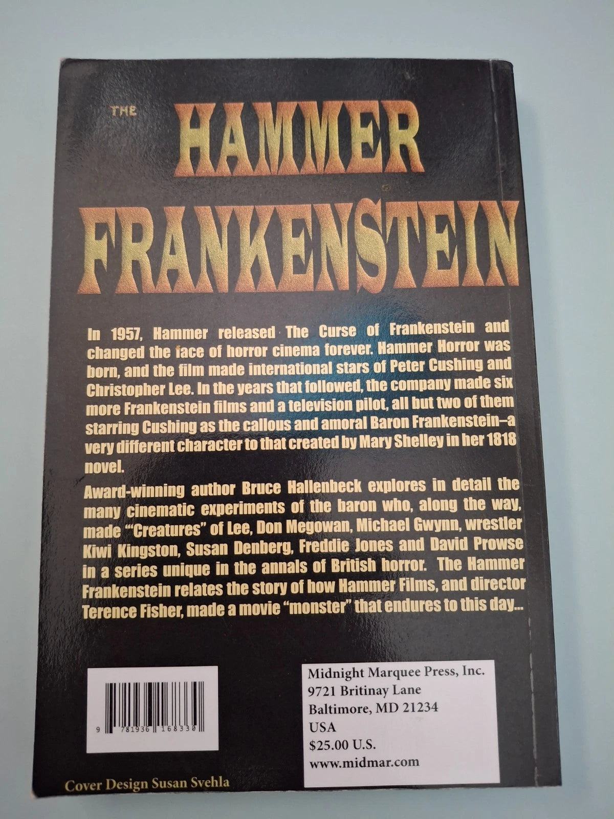 The Hammer Frankenstein British Cult Cinema Bruce G Hallenbeck 2013 Paperback