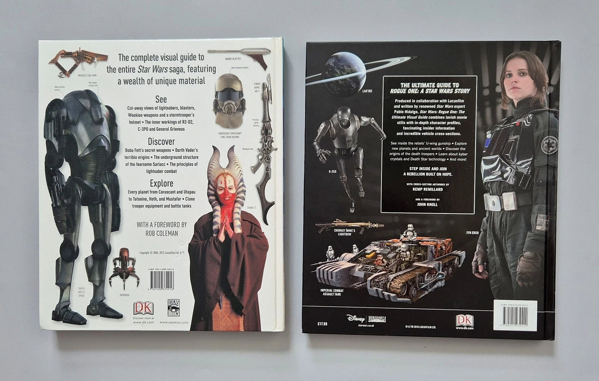 Star Wars DK Hardback Visual Reference Book Bundle Complete & Rogue One Guides