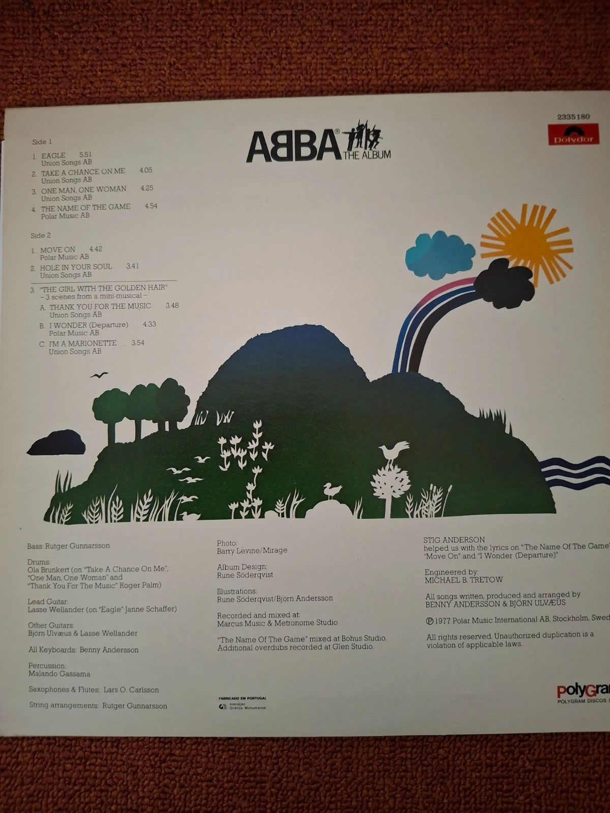 ABBA - The Album (1977) Vinyl LP - Rare Original Portuguese Pressing (Polydor 2335 180)