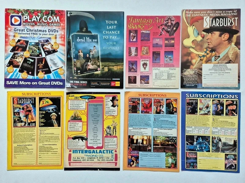 Vintage Sci-Fi & Cult TV Magazine Collection – 8-Issue Lot (Doctor Who, Star Trek, Starlog, Starburst, Cult Times)