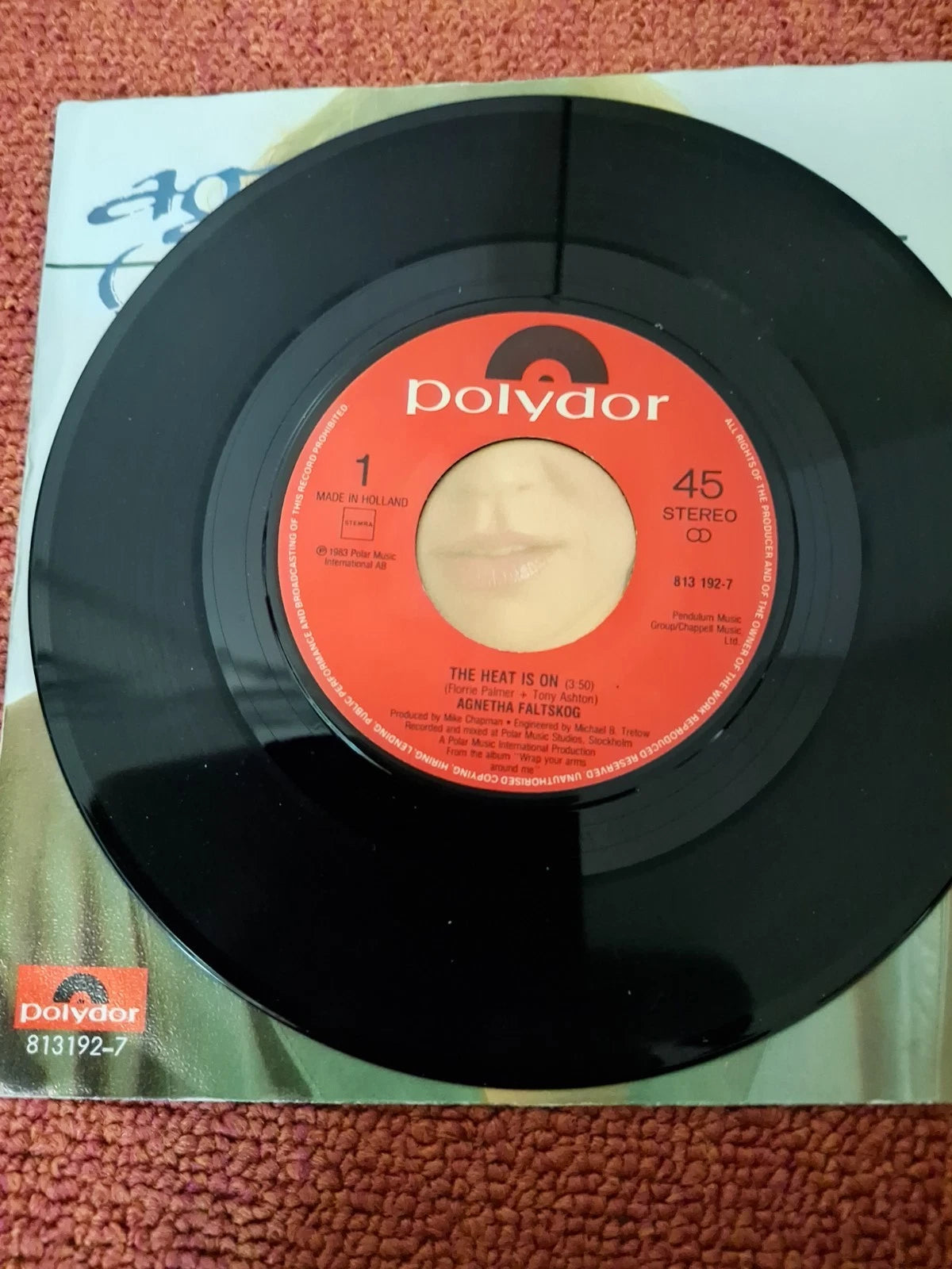 Agnetha Fältskog – The Heat Is On (1983) | Original Dutch Pressing Polydor 7" Vinyl Single